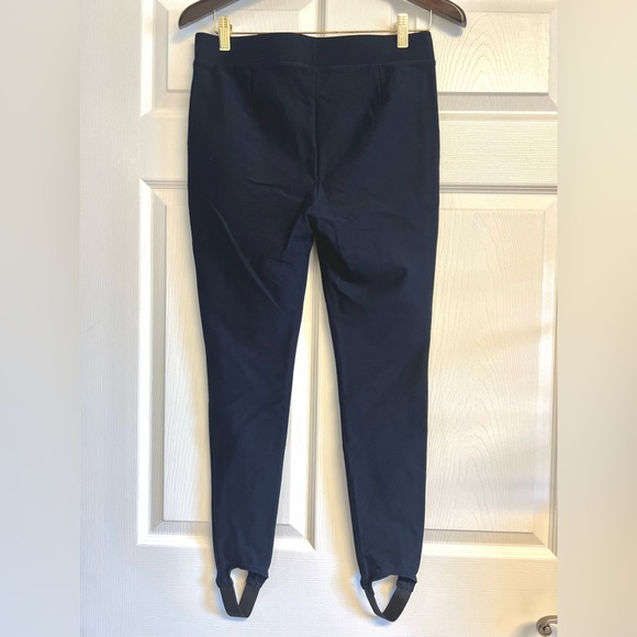 NWT LOFT navy blue stirrup pants pull-on studded accent minimalist preppy MP - Picture 7 of 10